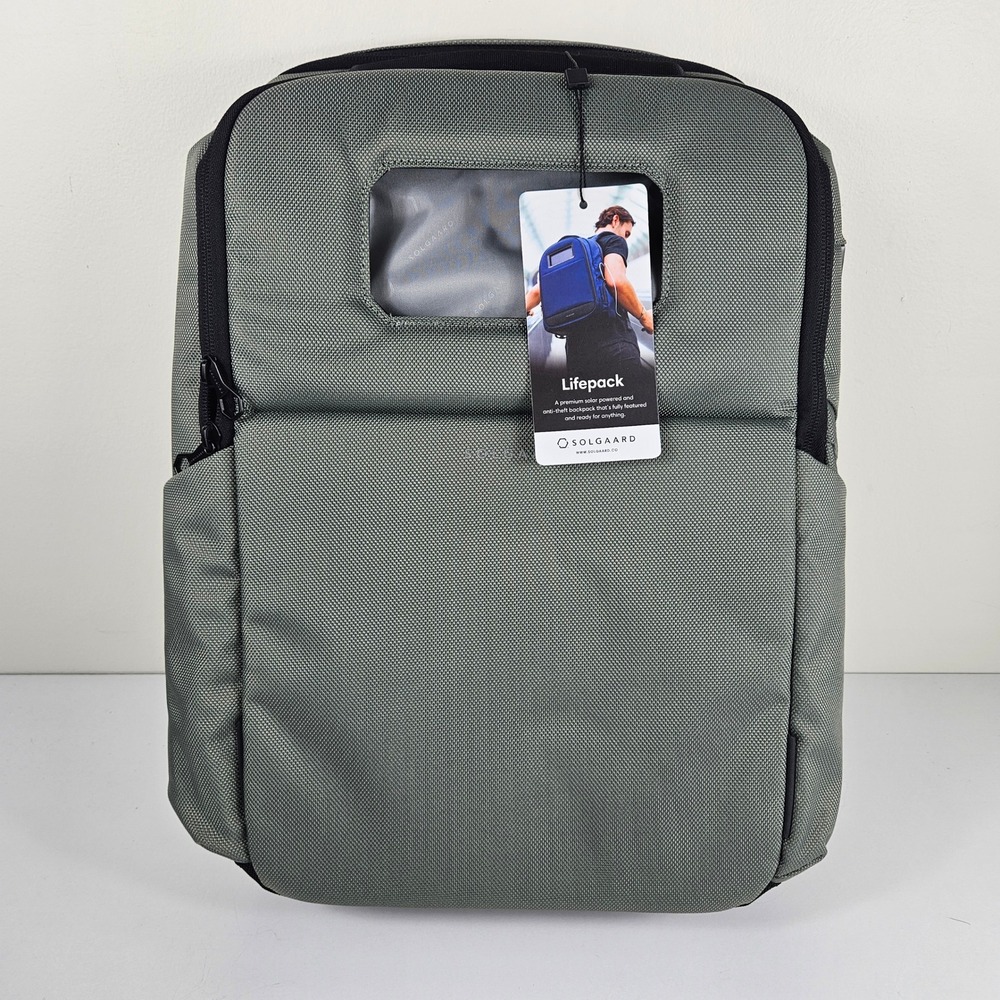 Solgaard Lifepack 18L Backpack Galway Green Anti-Theft Travel Bag 16" Laptop NWT